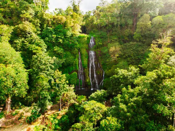 Best hidden waterfalls in Bali — Banyumala Twin Waterfalls jungle pool Munduk