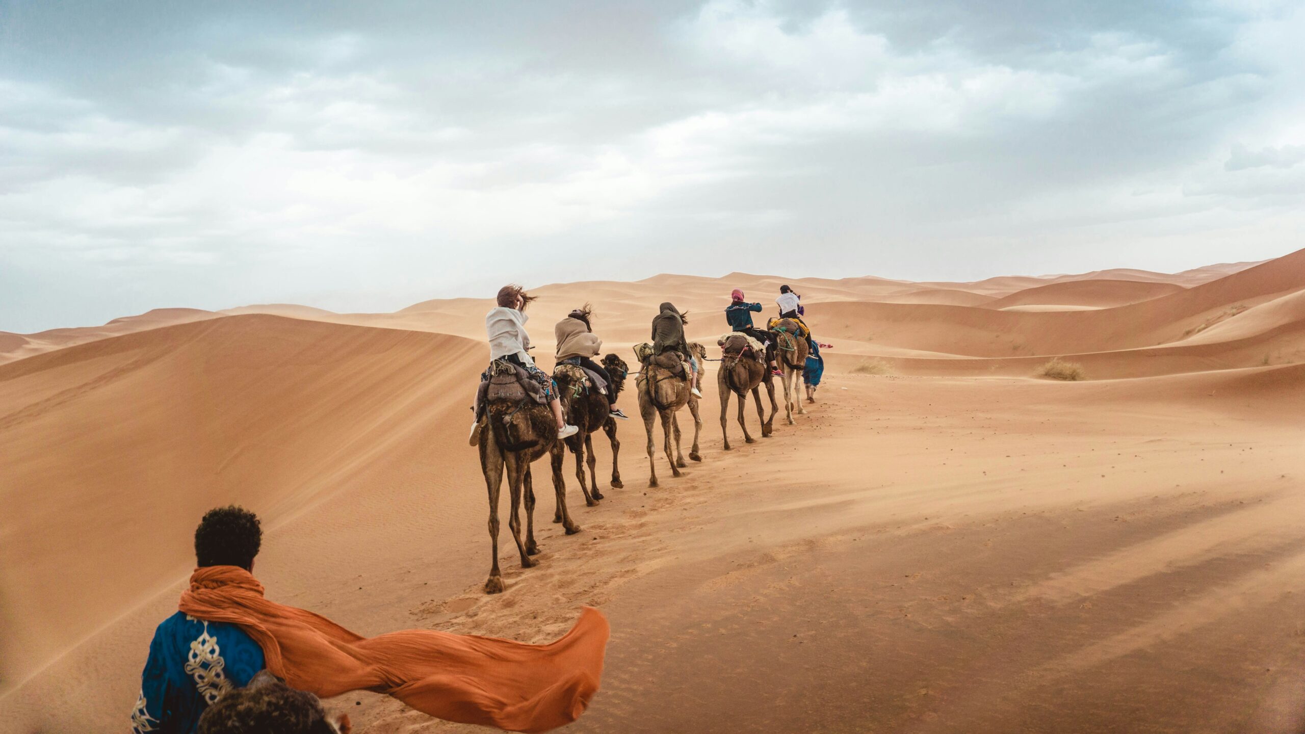 Morocco 7 day itinerary Sahara: Erg Chebbi dunes Merzouga camel trek sunset